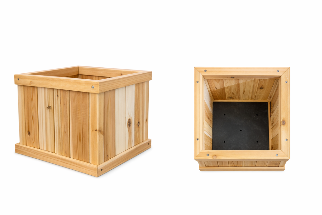 Premium Cedar Patio Planter - 16" x 16" x 13"